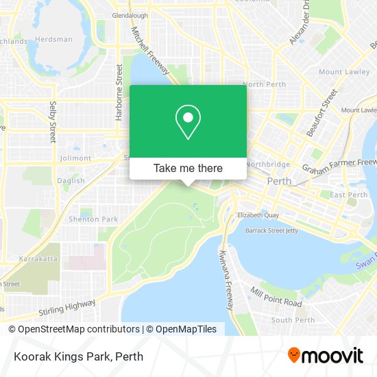 Mapa Koorak Kings Park