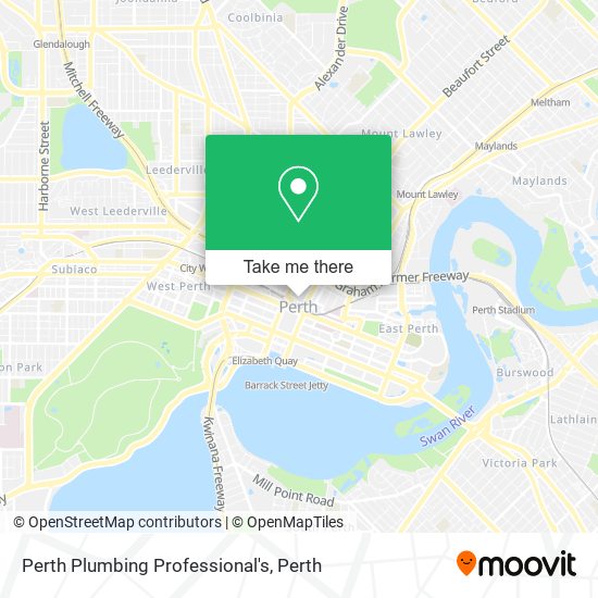 Perth Plumbing Professional's map