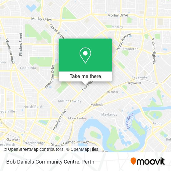 Bob Daniels Community Centre map