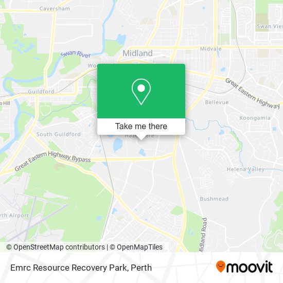 How to get to Emrc Resource Recovery Park in Hazelmere by Bus or Train?