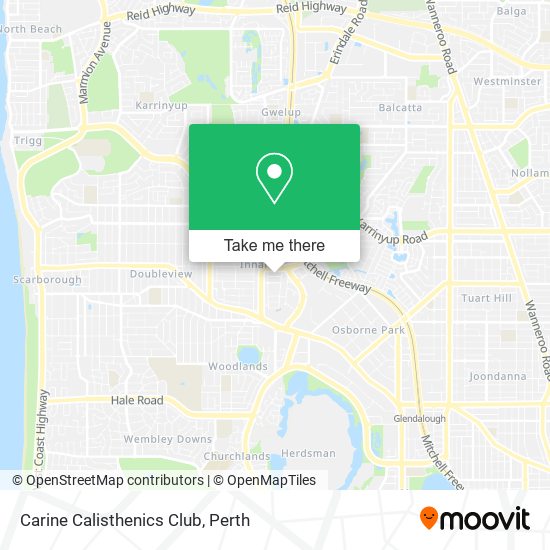Carine Calisthenics Club map