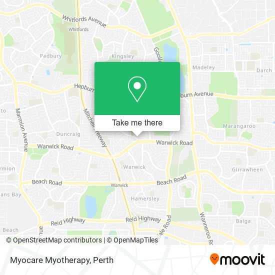 Myocare Myotherapy map