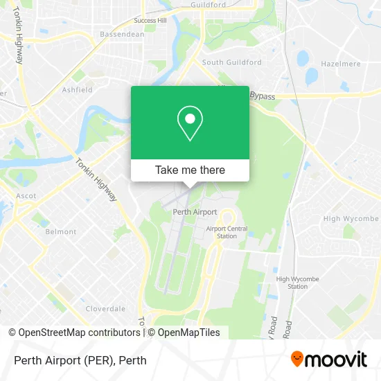 Mapa Perth Airport (PER)