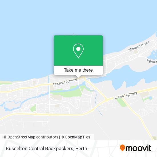 Busselton Central Backpackers map