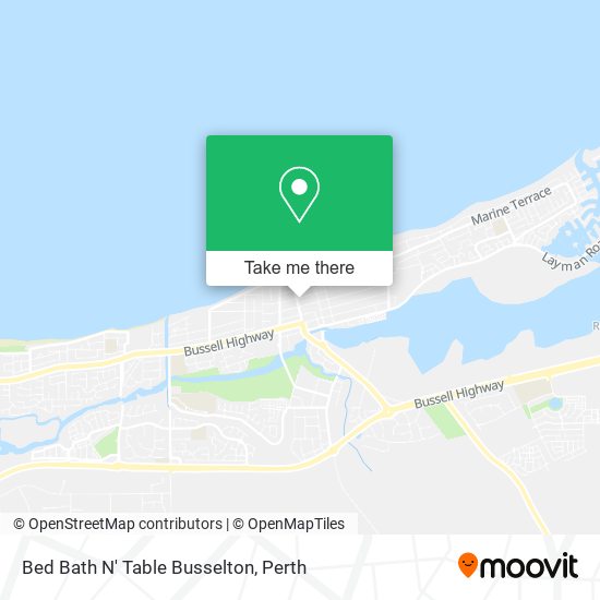 Bed Bath N' Table Busselton map