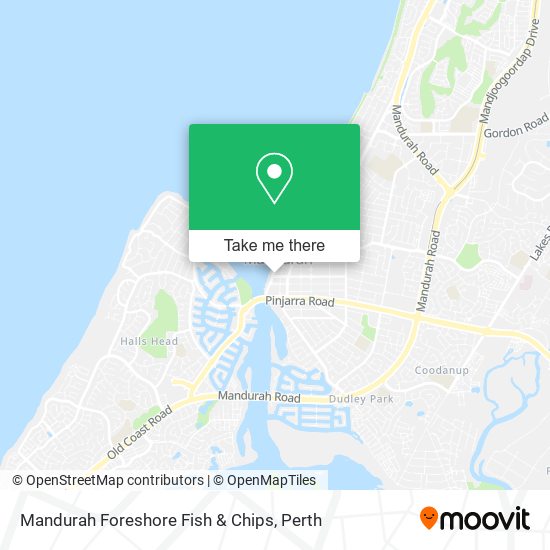 How to get to Mandurah Foreshore Fish & Chips by bus or train?
