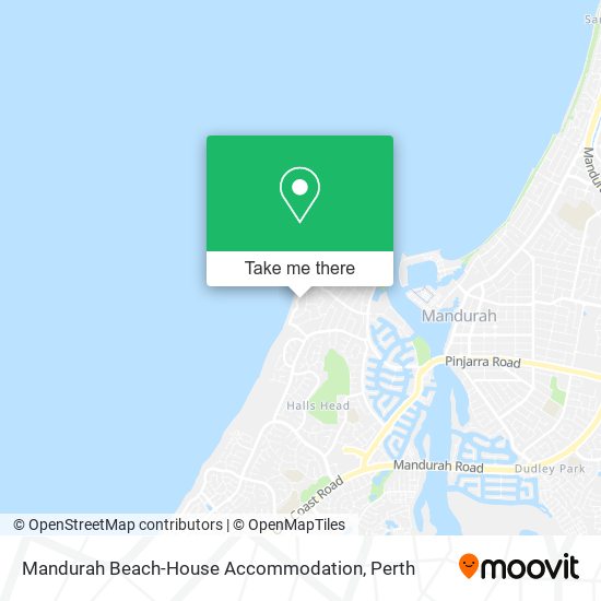 Mapa Mandurah Beach-House Accommodation