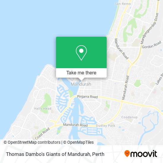 Thomas Dambo's Giants of Mandurah map