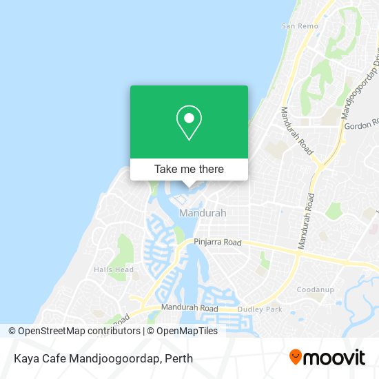 Mapa Kaya Cafe Mandjoogoordap