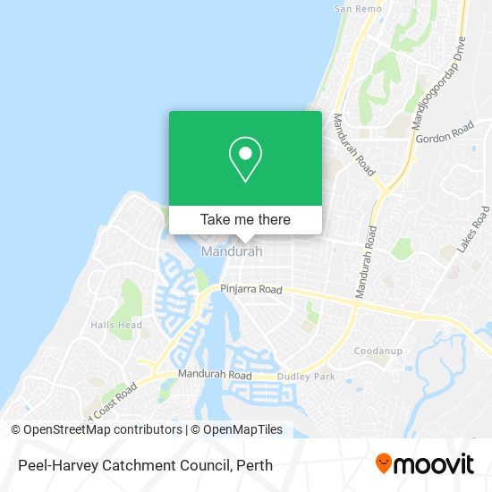 Peel-Harvey Catchment Council map