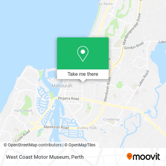Mapa West Coast Motor Museum