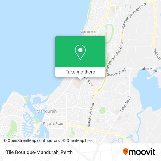 Mapa Tile Boutique-Mandurah