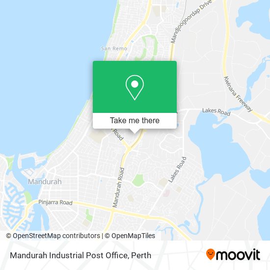 Mandurah Industrial Post Office map