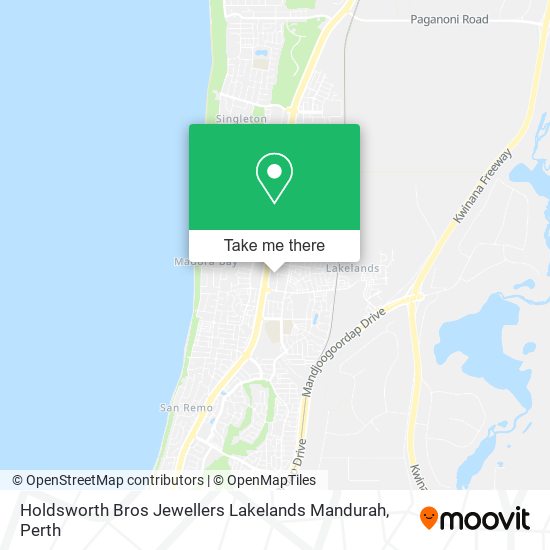 Holdsworth Bros Jewellers Lakelands Mandurah map