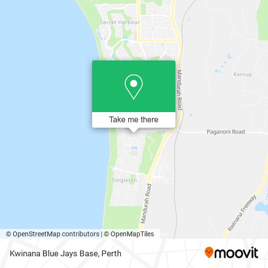 Mapa Kwinana Blue Jays Base