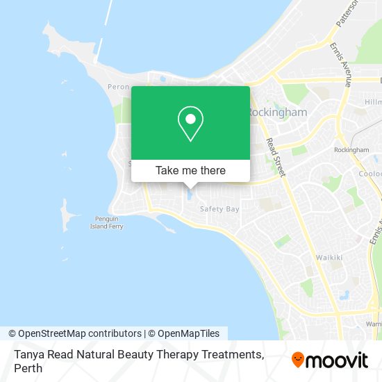Tanya Read Natural Beauty Therapy Treatments map