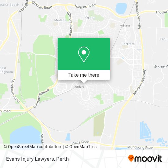 Evans Injury Lawyers map