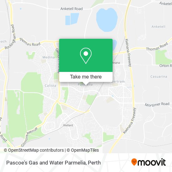 Mapa Pascoe's Gas and Water Parmelia