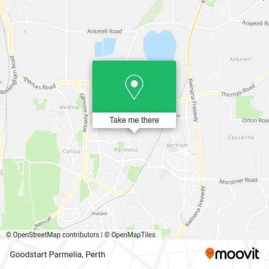 Mapa Goodstart Parmelia
