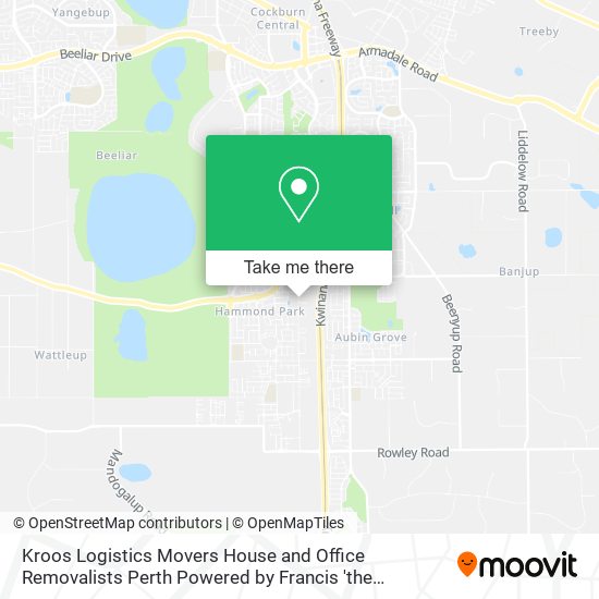 Mapa Kroos Logistics Movers House and Office Removalists Perth Powered by Francis 'the Removalist'