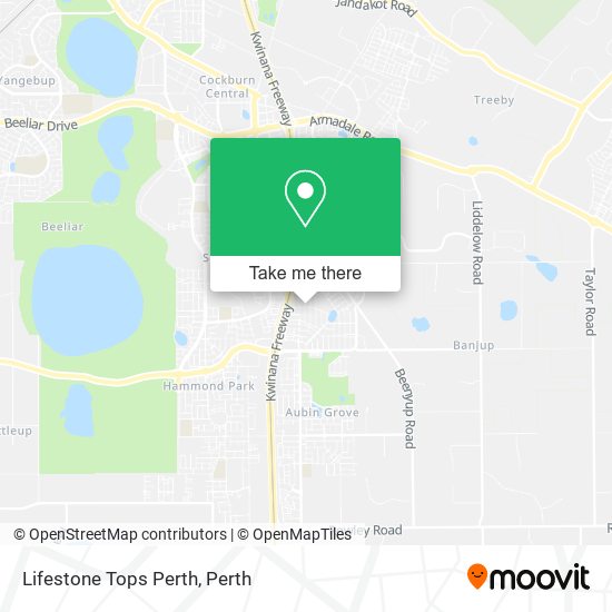 Lifestone Tops Perth map