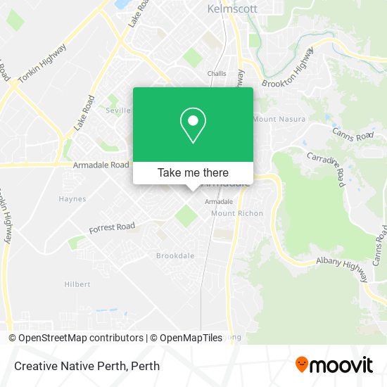 Mapa Creative Native Perth