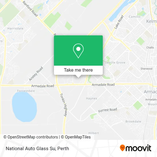 Mapa National Auto Glass Su