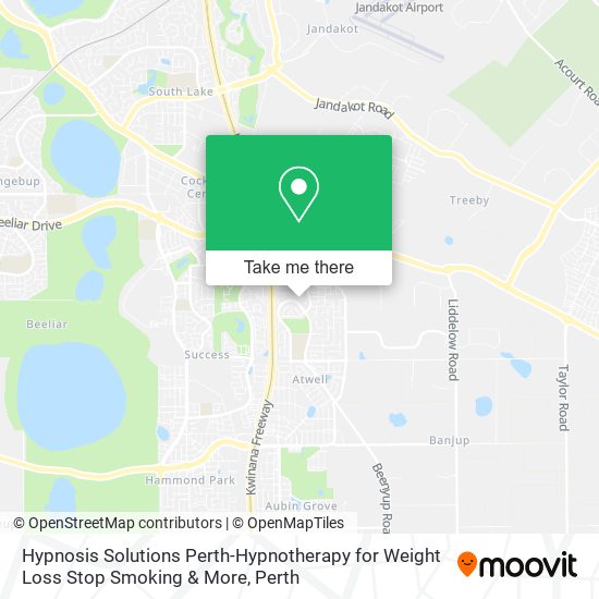 Hypnosis Solutions Perth-Hypnotherapy for Weight Loss Stop Smoking & More map