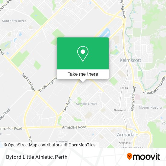 Byford Little Athletic map