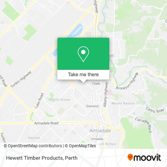 Mapa Hewett Timber Products