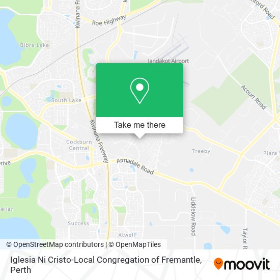 Iglesia Ni Cristo-Local Congregation of Fremantle map