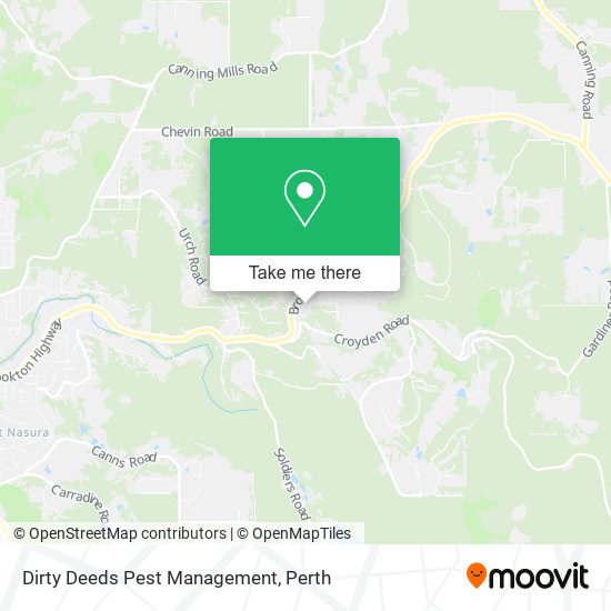 Dirty Deeds Pest Management map