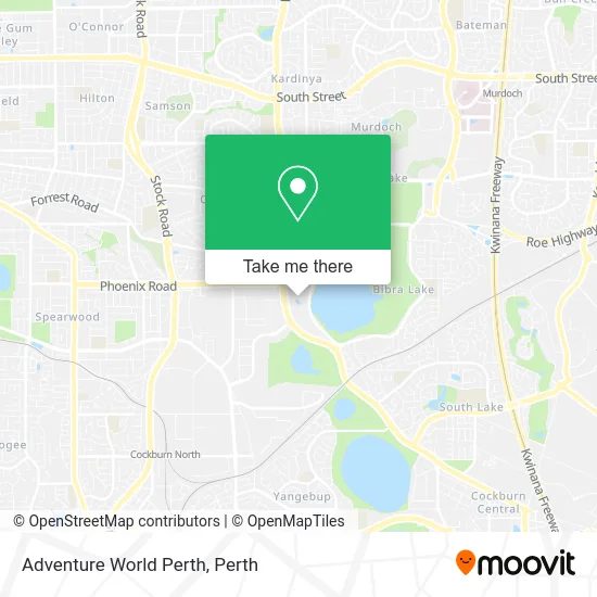 Mapa Adventure World Perth
