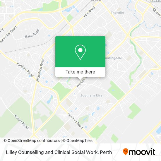 Lilley Counselling and Clinical Social Work map