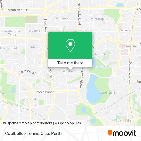 Mapa Coolbellup Tennis Club