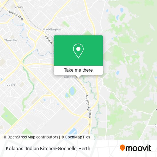 Mapa Kolapasi Indian Kitchen-Gosnells