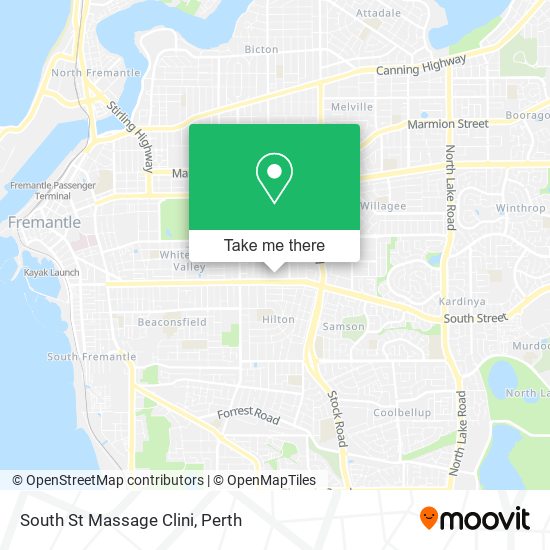 South St Massage Clini map