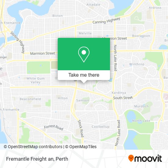 Mapa Fremantle Freight an