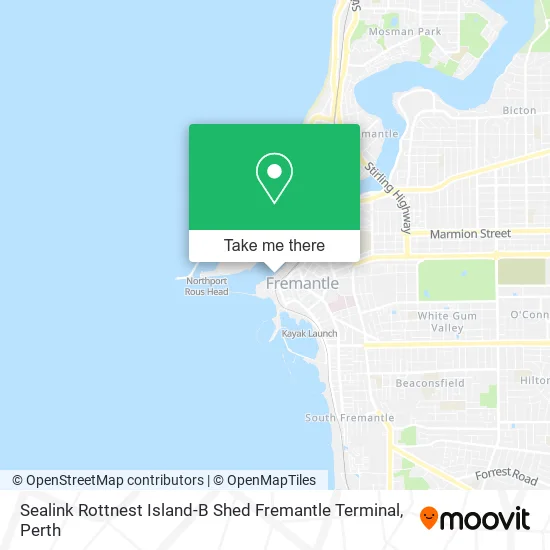 Sealink Rottnest Island-B Shed Fremantle Terminal map