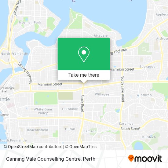 Canning Vale Counselling Centre map