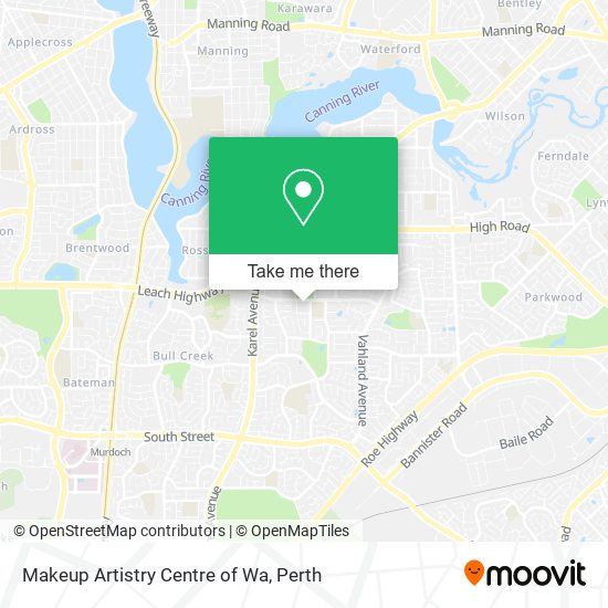 Makeup Artistry Centre of Wa map