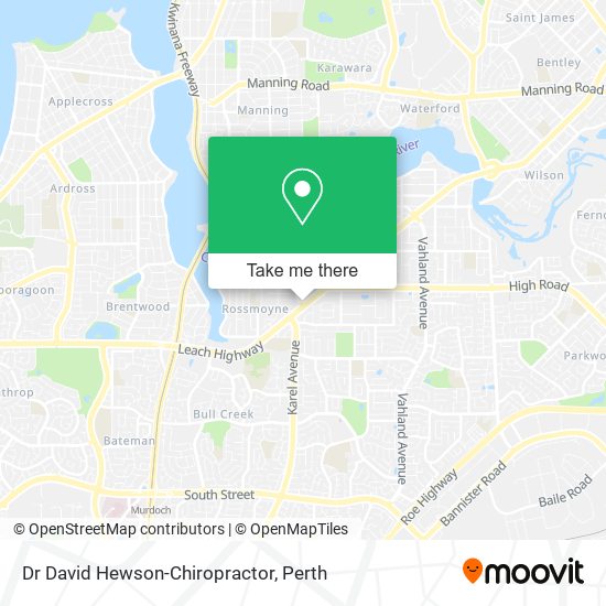 Mapa Dr David Hewson-Chiropractor