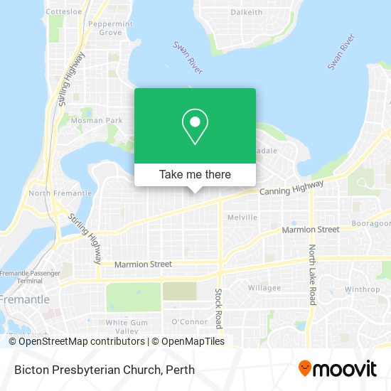 Mapa Bicton Presbyterian Church