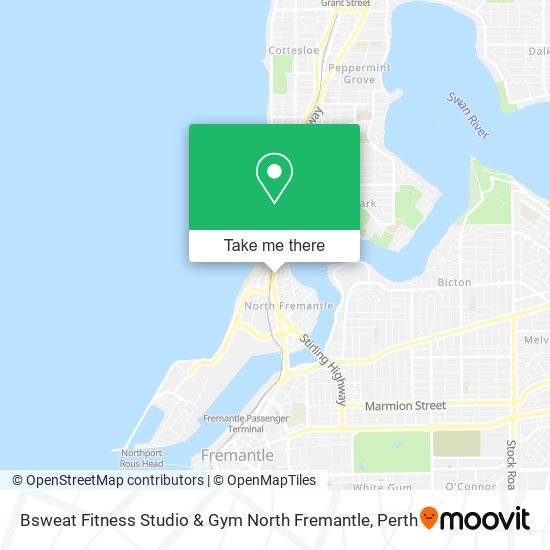 Bsweat Fitness Studio & Gym North Fremantle map
