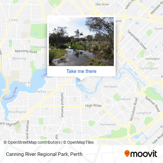 Canning River Regional Park map