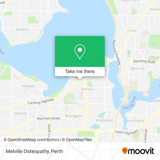 Melville Osteopathy map