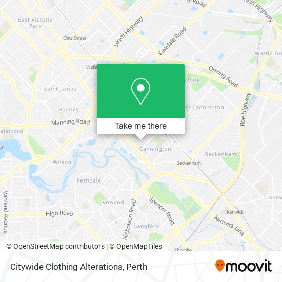 Citywide Clothing Alterations map