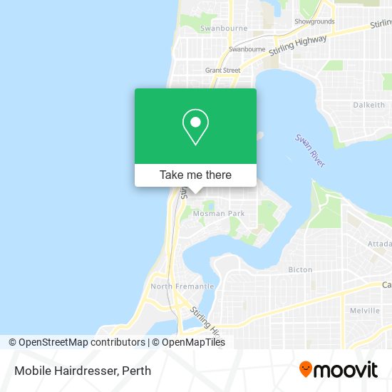 Mobile Hairdresser map