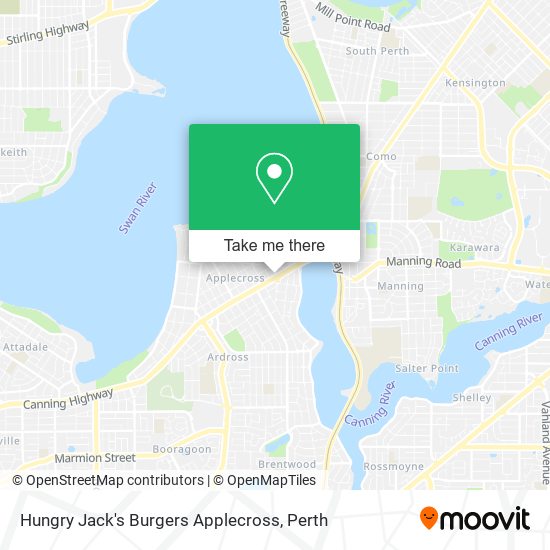 Mapa Hungry Jack's Burgers Applecross
