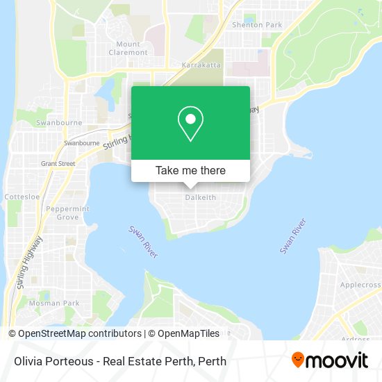 Olivia Porteous - Real Estate Perth map